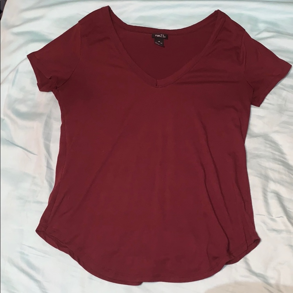 Burgundy Rue21 tee